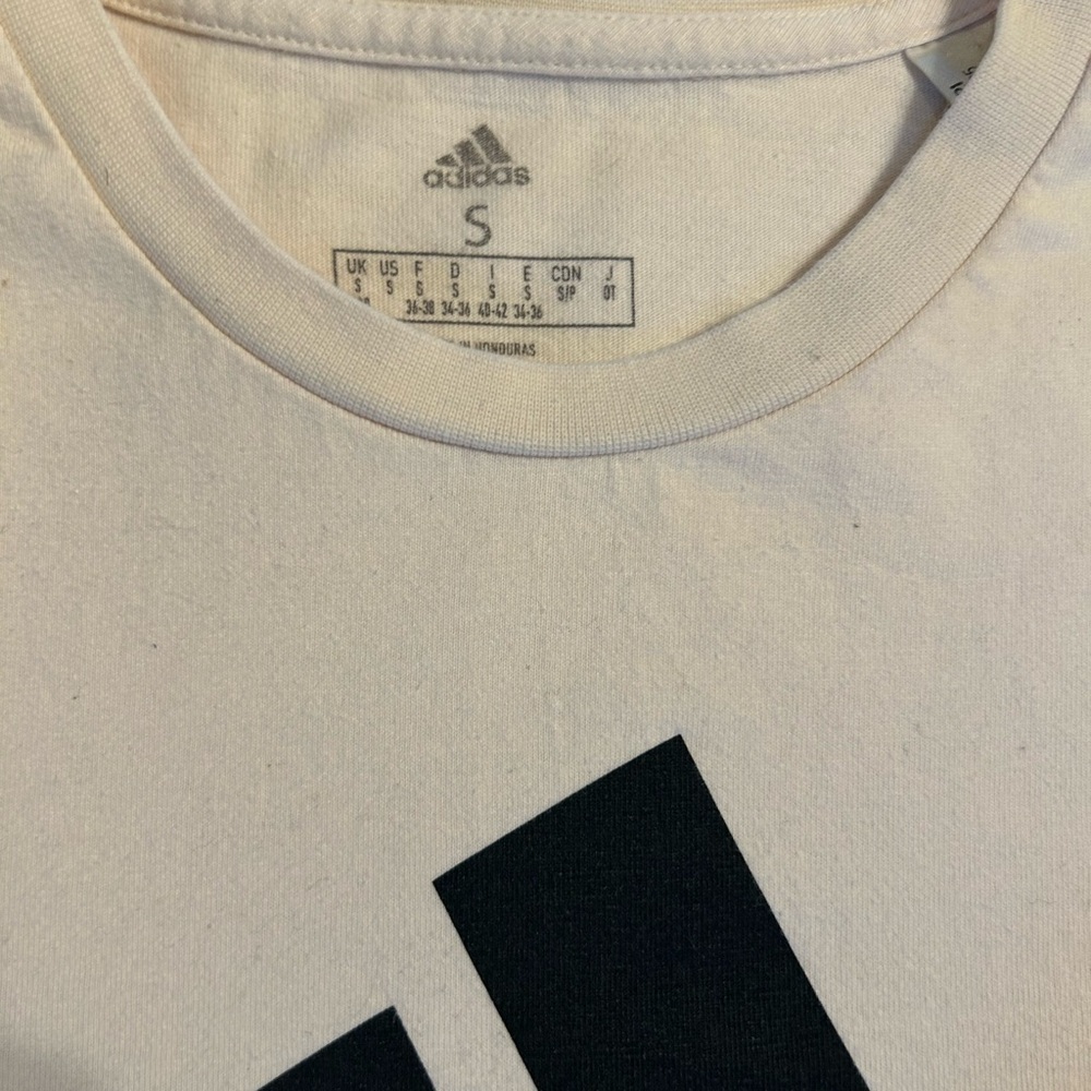 Adidas Originals T-Shirt Dress Women’s Small – Beige Cream Logo Tee Dress - Picture 4 of 7
